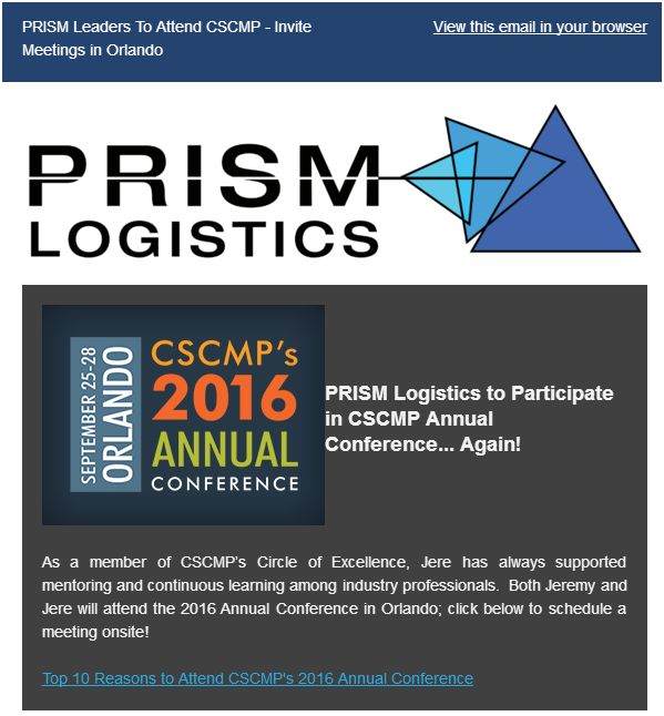 PRISM September 2016 Newsletter
